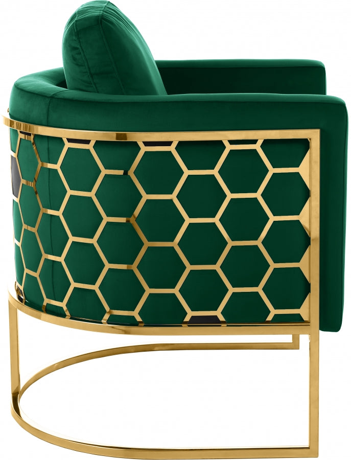 Casa Green Velvet Chair from Meridian - Luna Furniture