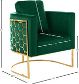 Casa Green Velvet Chair from Meridian - Luna Furniture