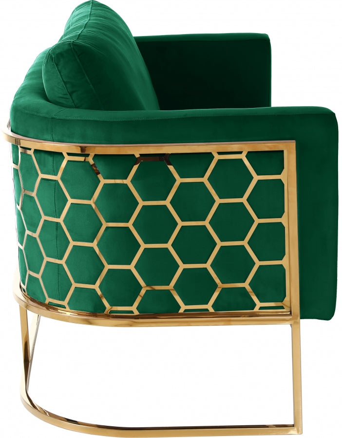 Casa Green Velvet Loveseat from Meridian - Luna Furniture