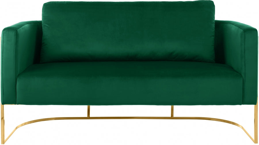 Casa Green Velvet Loveseat from Meridian - Luna Furniture