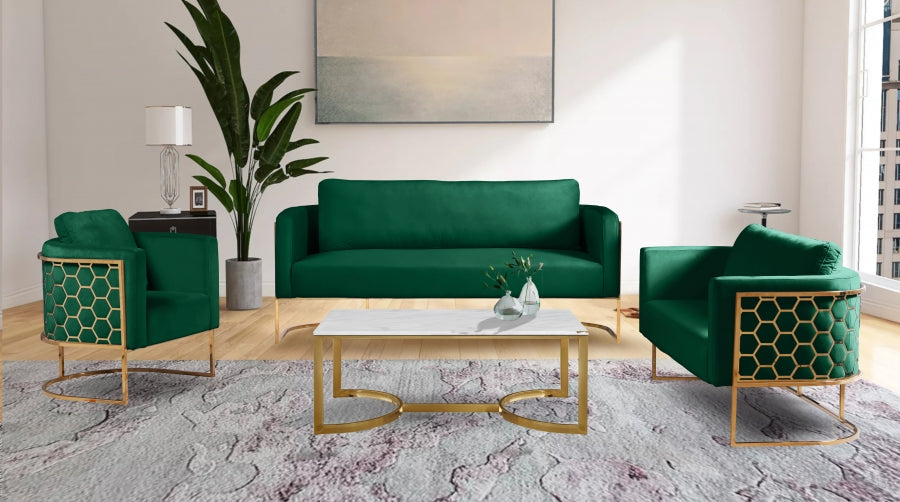 Casa Green Velvet Loveseat from Meridian - Luna Furniture