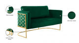 Casa Green Velvet Loveseat from Meridian - Luna Furniture