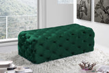 Casey Green Velvet Ottoman | Bench from Meridian - Luna Furniture