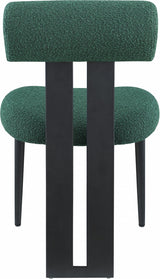 Green Dario Boucle Fabric Dining Chair, Set of 2 from Meridian - Luna Furniture