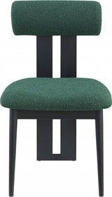 Green Dario Boucle Fabric Dining Chair, Set of 2 from Meridian - Luna Furniture