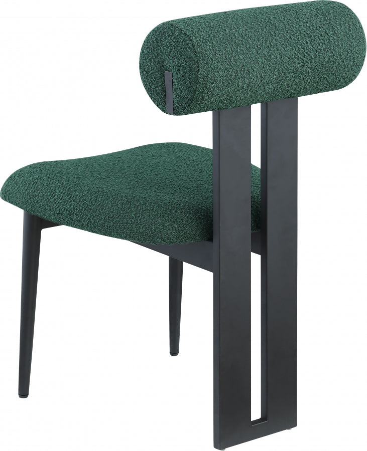 Green Dario Boucle Fabric Dining Chair, Set of 2 from Meridian - Luna Furniture