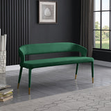 Destiny Green Velvet Bench from Meridian - Luna Furniture