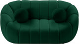 Elijah Green Velvet Loveseat from Meridian - Luna Furniture