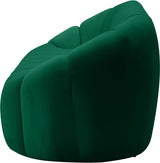 Elijah Green Velvet Loveseat from Meridian - Luna Furniture