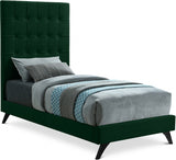 Elly Green Velvet Twin Bed from Meridian - Luna Furniture