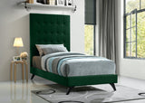 Elly Green Velvet Twin Bed from Meridian - Luna Furniture