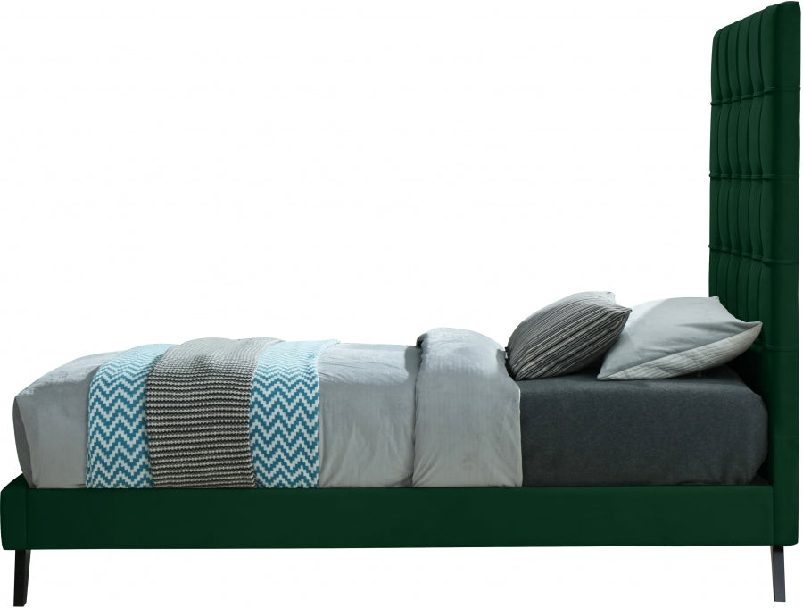 Elly Green Velvet Twin Bed from Meridian - Luna Furniture