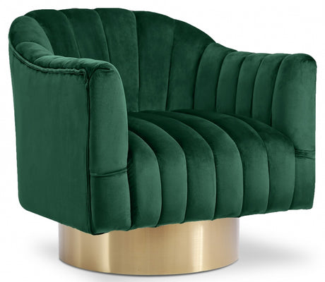 Farrah Green Velvet Chair from Meridian - Luna Furniture