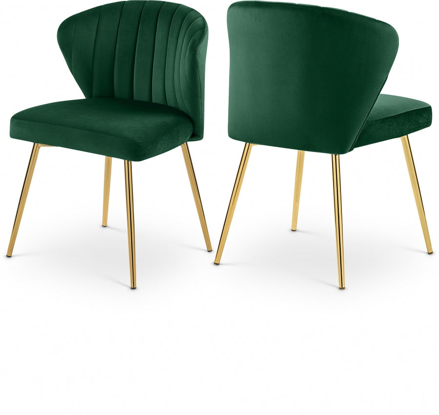 Finley Green Velvet Chair from Meridian - Luna Furniture