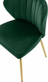 Finley Green Velvet Chair from Meridian - Luna Furniture