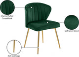 Finley Green Velvet Chair from Meridian - Luna Furniture