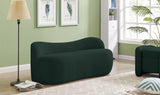 Flair Green Boucle Fabric Bench from Meridian - Luna Furniture