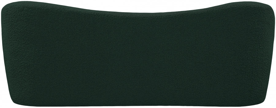 Flair Green Boucle Fabric Bench from Meridian - Luna Furniture