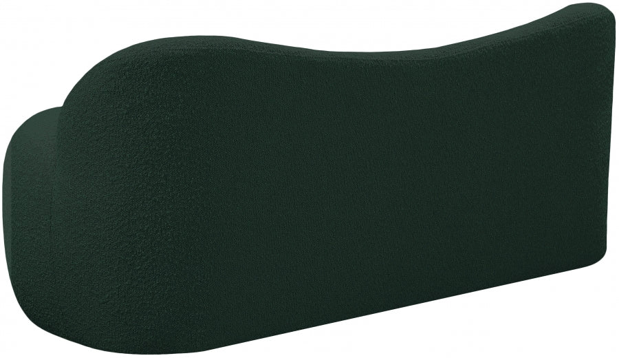 Flair Green Boucle Fabric Bench from Meridian - Luna Furniture