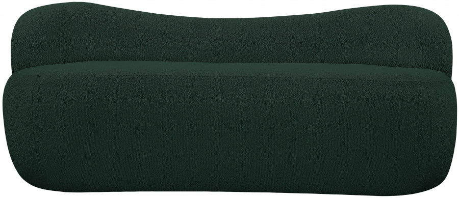 Flair Green Boucle Fabric Bench from Meridian - Luna Furniture