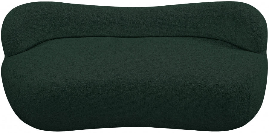 Flair Green Boucle Fabric Bench from Meridian - Luna Furniture