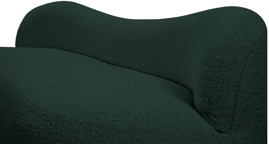 Flair Green Boucle Fabric Bench from Meridian - Luna Furniture