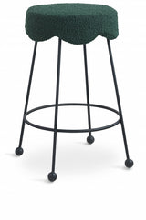 Fleur Green Boucle Fabric Counter Stool from Meridian - Luna Furniture