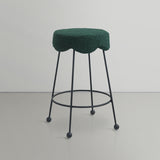 Fleur Green Boucle Fabric Counter Stool from Meridian - Luna Furniture