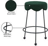 Fleur Green Boucle Fabric Counter Stool from Meridian - Luna Furniture