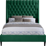 Fritz Green Velvet Full Bed from Meridian - Luna Furniture