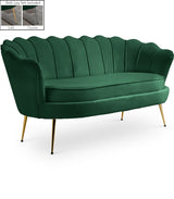 Gardenia Green Velvet Loveseat from Meridian - Luna Furniture