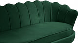 Gardenia Green Velvet Loveseat from Meridian - Luna Furniture