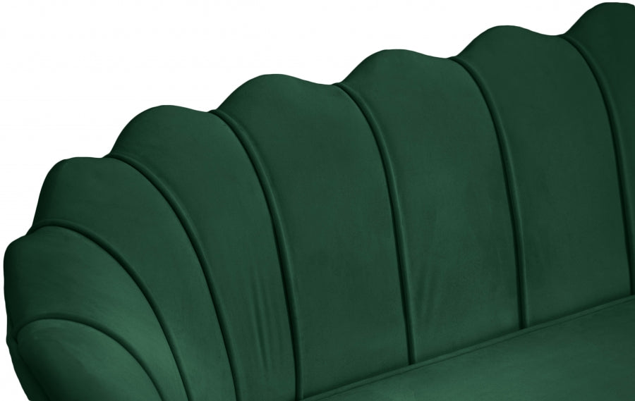 Gardenia Green Velvet Loveseat from Meridian - Luna Furniture