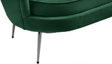 Gardenia Green Velvet Loveseat from Meridian - Luna Furniture