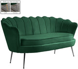 Gardenia Green Velvet Loveseat from Meridian - Luna Furniture