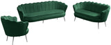 Gardenia Green Velvet Loveseat from Meridian - Luna Furniture