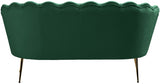 Gardenia Green Velvet Loveseat from Meridian - Luna Furniture