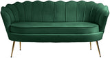 Gardenia Green Velvet Loveseat from Meridian - Luna Furniture