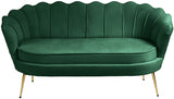 Gardenia Green Velvet Loveseat from Meridian - Luna Furniture