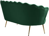 Gardenia Green Velvet Loveseat from Meridian - Luna Furniture