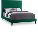 Harlie Green Velvet King Bed from Meridian - Luna Furniture