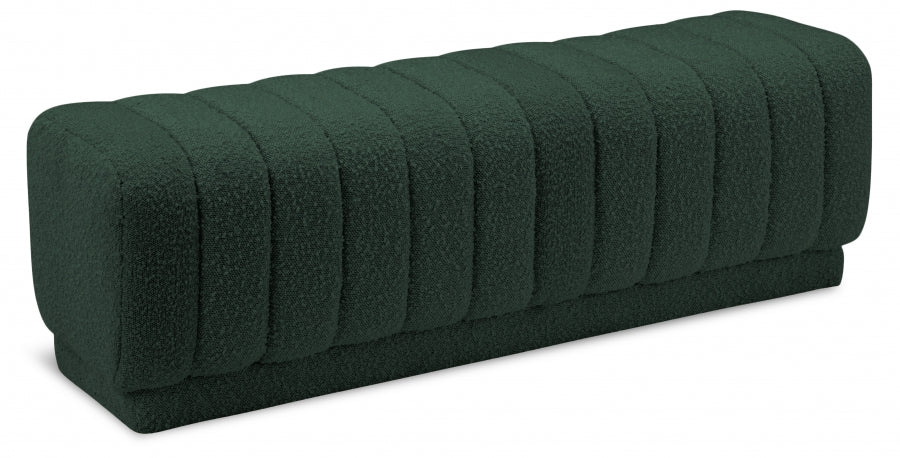 Heathrow Green Ottoman | Bench from Meridian - Luna Furniture