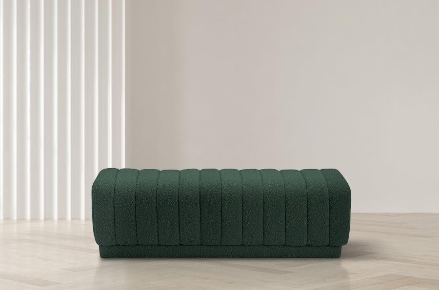 Heathrow Green Ottoman | Bench from Meridian - Luna Furniture