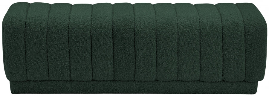 Heathrow Green Ottoman | Bench from Meridian - Luna Furniture