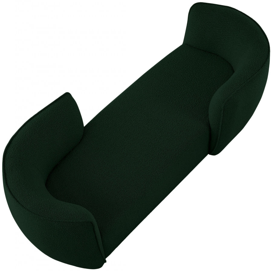 Hilton Green Boucle Fabric Chaise Lounge from Meridian - Luna Furniture