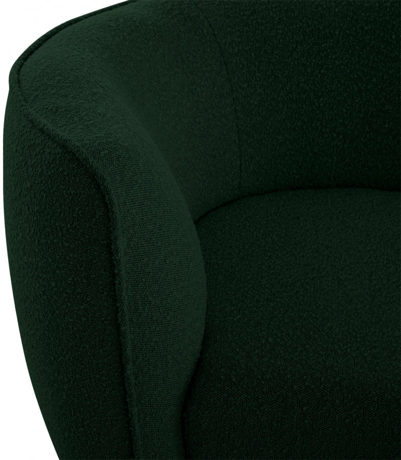 Hilton Green Boucle Fabric Chaise Lounge from Meridian - Luna Furniture