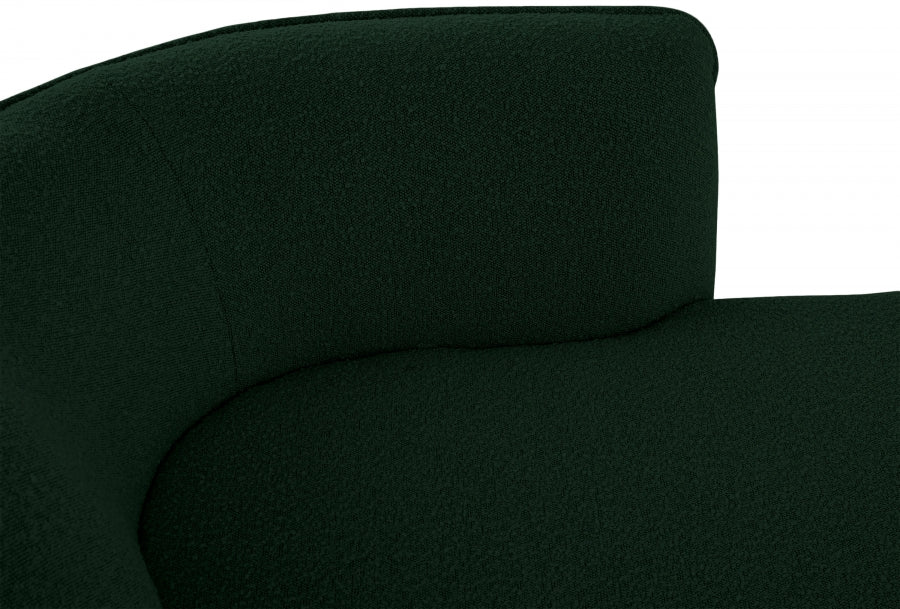 Hilton Green Boucle Fabric Chaise Lounge from Meridian - Luna Furniture