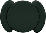 Horizon Green Boucle Fabric Ottoman from Meridian - Luna Furniture