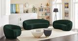 Hyde Green Boucle Fabric Chair from Meridian - Luna Furniture