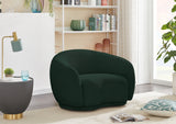 Hyde Green Boucle Fabric Chair from Meridian - Luna Furniture